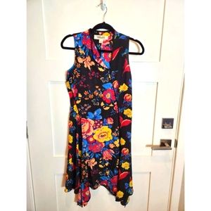 Diane Von Fursetnberg Sleeveless Bias-Cut Floral Dress size 2